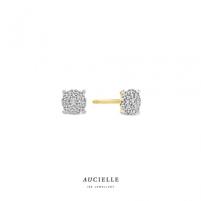 Aucielle - Boucles d'oreilles - Or Jaune & diamants