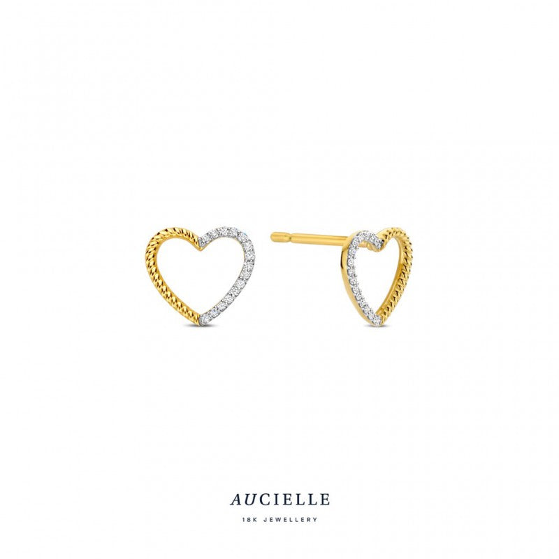 Aucielle - Boucles d'Oreilles - Or Jaune & Diamants