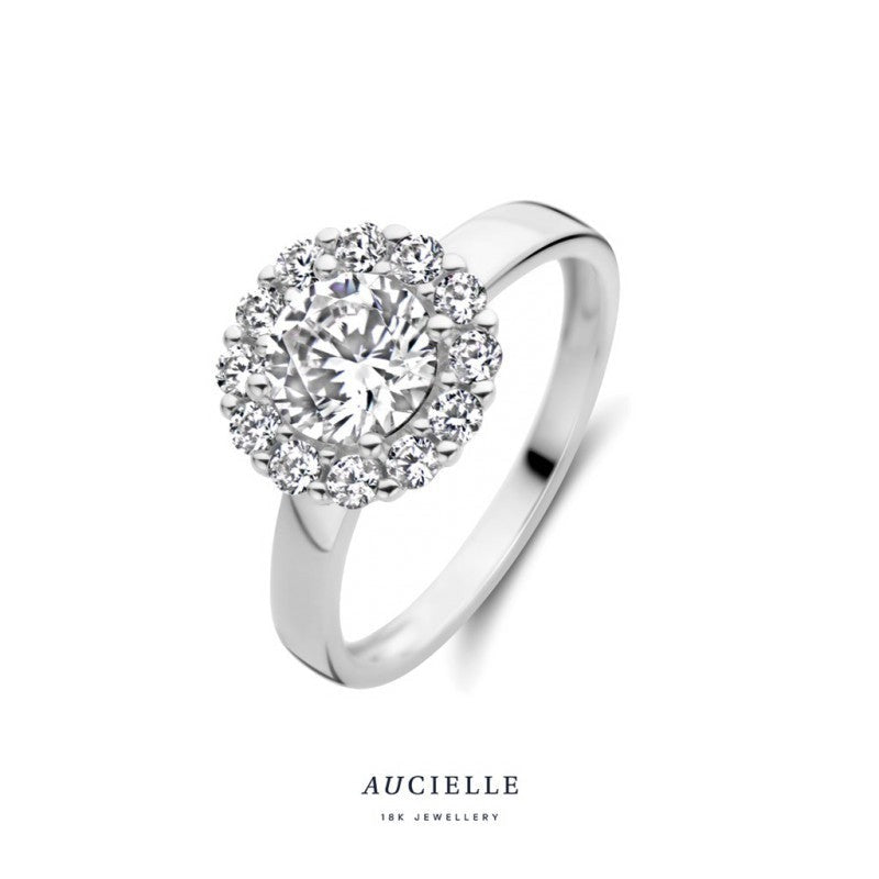 Aucielle - Ring - White Gold & Zirconia