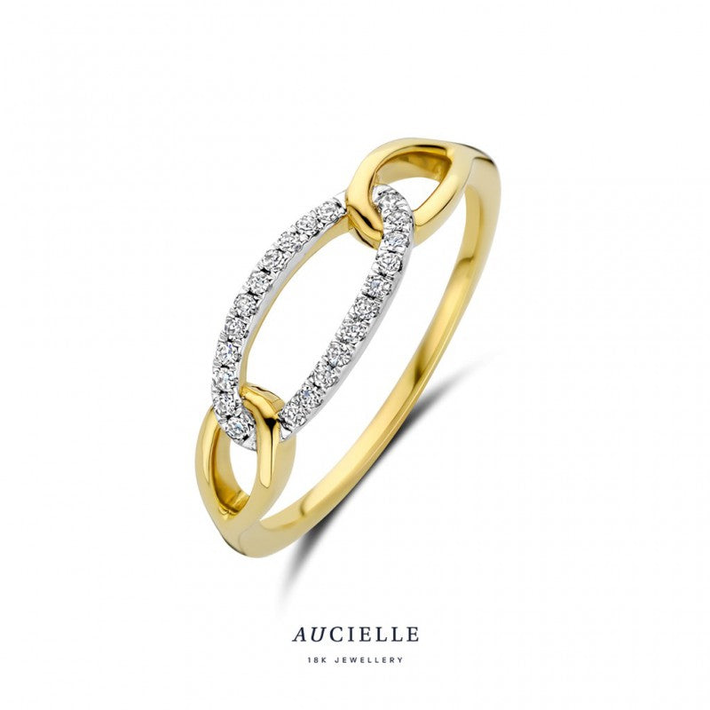 Aucielle - Ring - Geelgoud & Diamanten