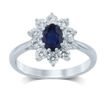 Athos – Bague – Or blanc, saphir & diamants