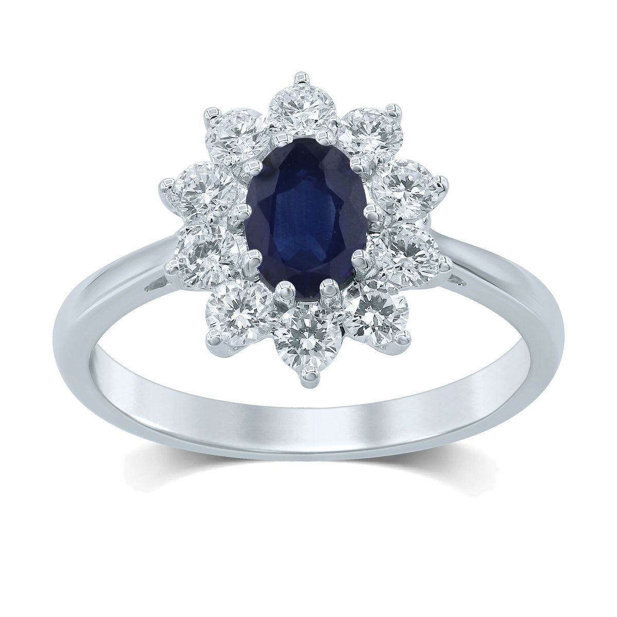 Athos – Bague – Or blanc, saphir & diamants