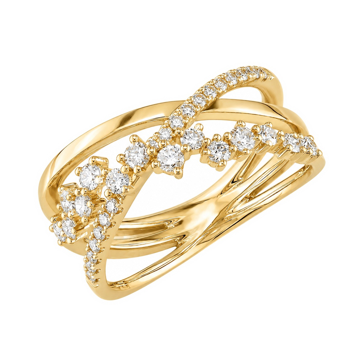 Athos – Bague – Or Jaune & diamants