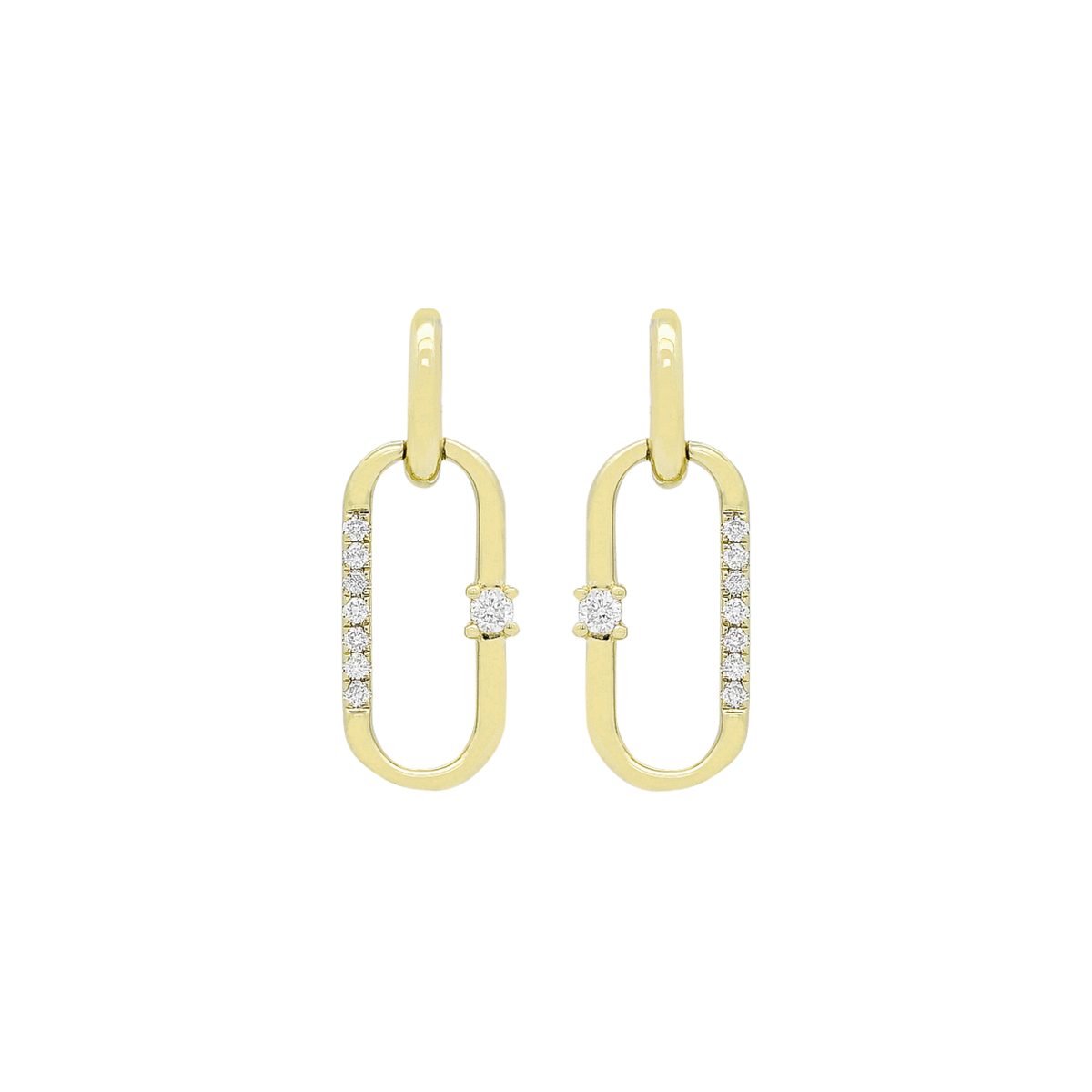 Athos – Boucles d'oreilles – Or jaune & diamants