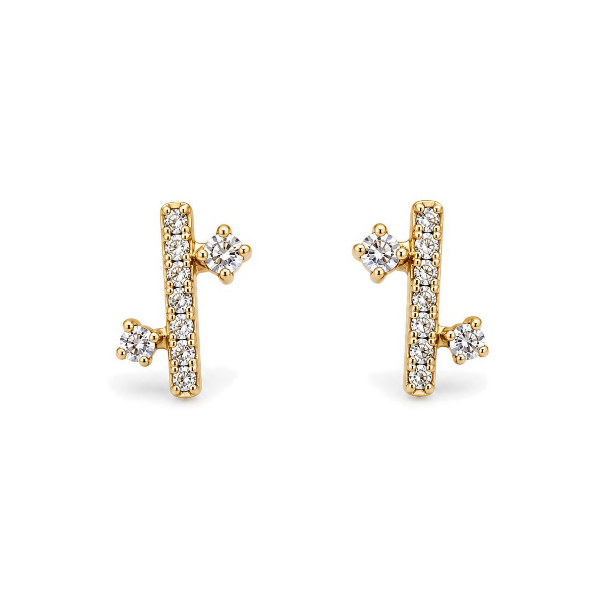 Athos – Boucles d'oreilles – Or jaune & diamants
