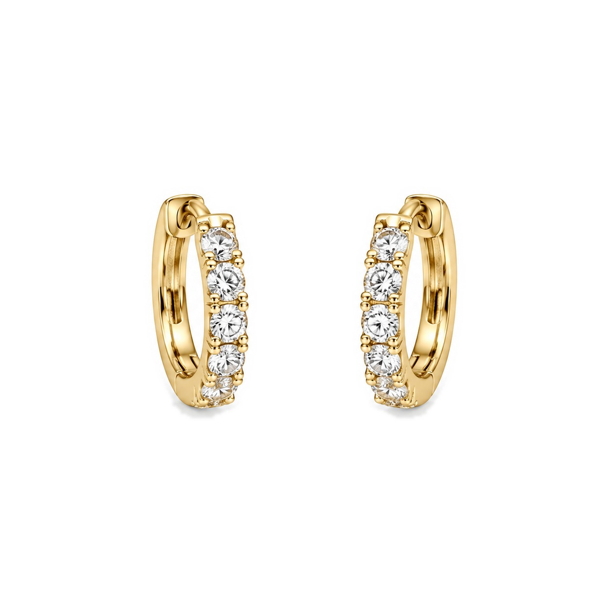 Athos – Boucles d'Oreilles – Or Jaune & Diamants