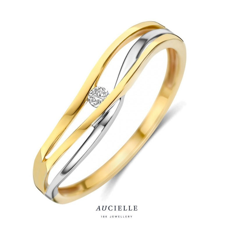 Aucielle – Bague – Or bicolore & diamants