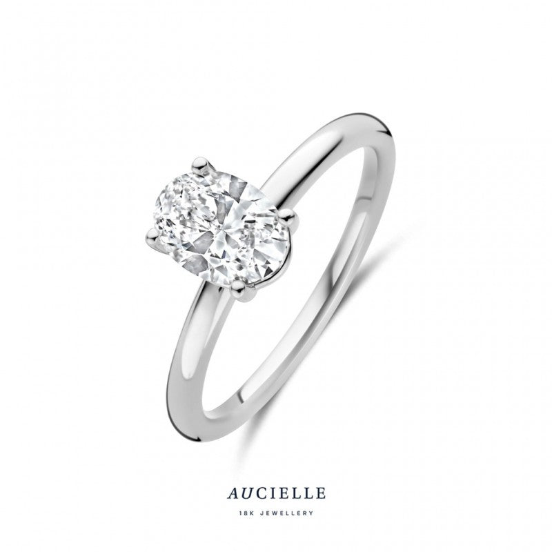 Aucielle – Bague – Or blanc & diamant de laboratoire