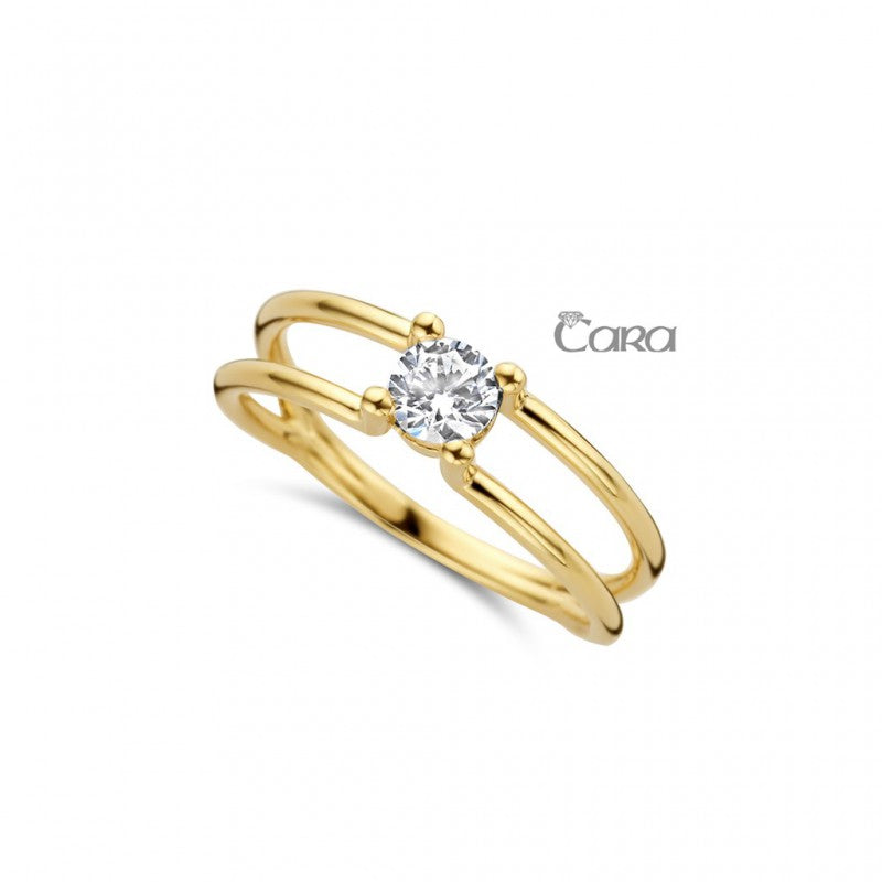 Aucielle – Bague – Or Jaune & Zirconium