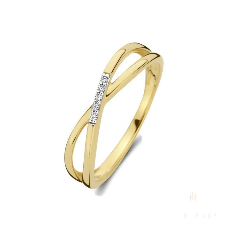 Aucielle – Bague – Or Jaune & Zirconium