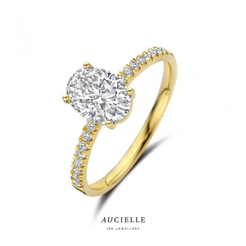 Aucielle – Bague – Or Jaune & Zirconium