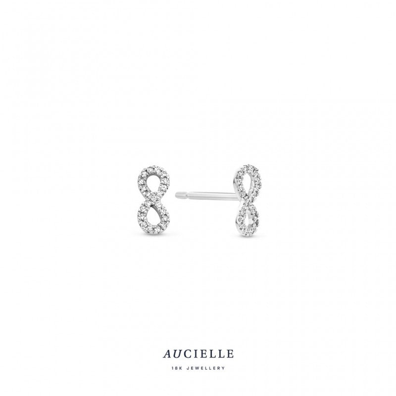 Aucielle – Boucles d'Oreilles – Or Blanc & diamants