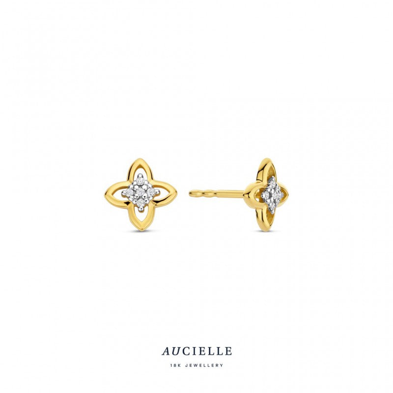 Aucielle – Boucles d'Oreilles – Or Jaune & diamants