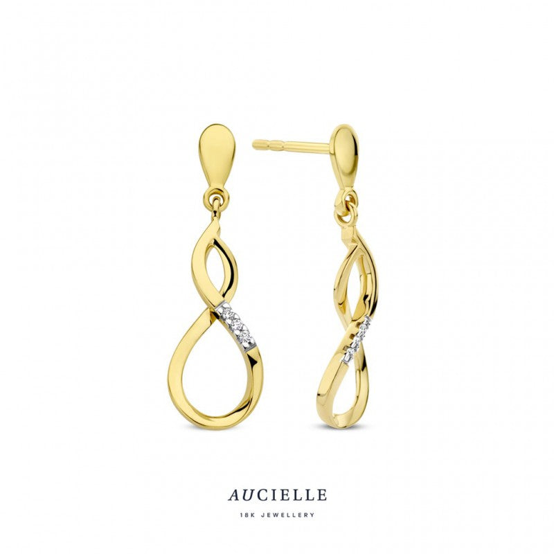 Aucielle – Boucles d'Oreilles – Or Jaune & Diamants