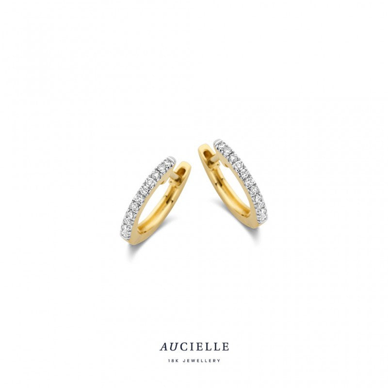 Aucielle – Boucles d'Oreilles – Or Jaune & diamants