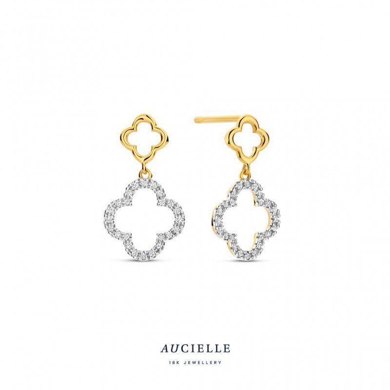 Aucielle – Boucles d'Oreilles – Or Jaune & diamants