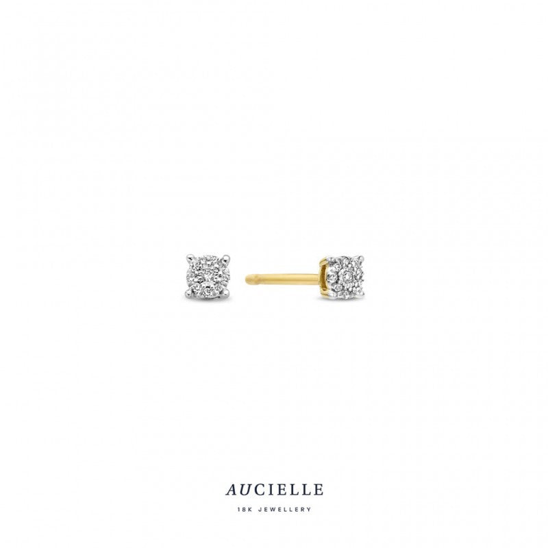 Aucielle – Boucles d'Oreilles – Or Jaune & Diamants