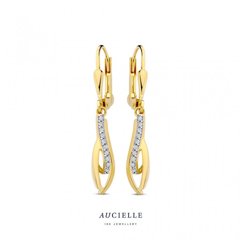 Aucielle – Boucles d'oreilles – Or jaune & zirconium