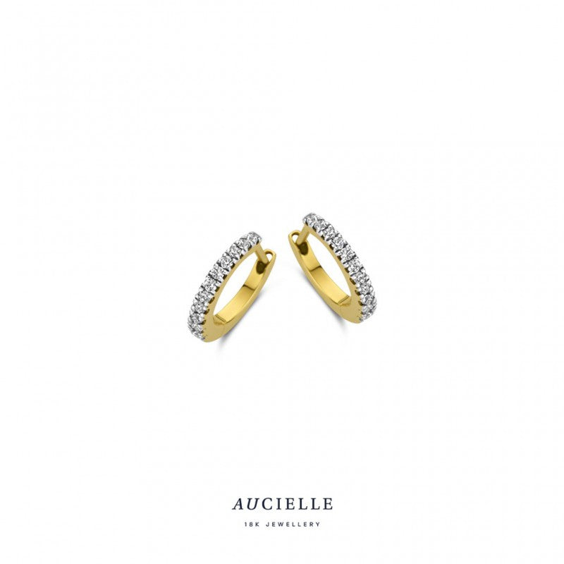 Aucielle – Boucles d'oreilles – Or jaune & zirconium