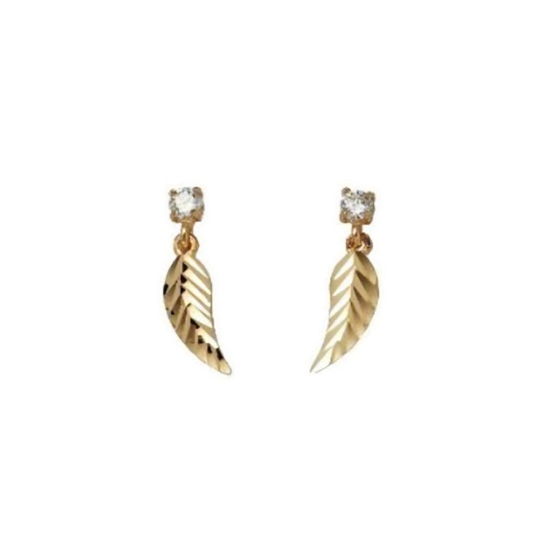 Aucielle – Boucles d'Oreilles – Or Jaune & Zirconium
