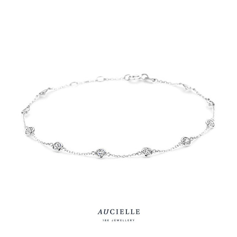 Aucielle – Bracelet – Or Blanc & Zirconium