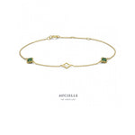 Aucielle – Bracelet – Or Jaune & Malachite