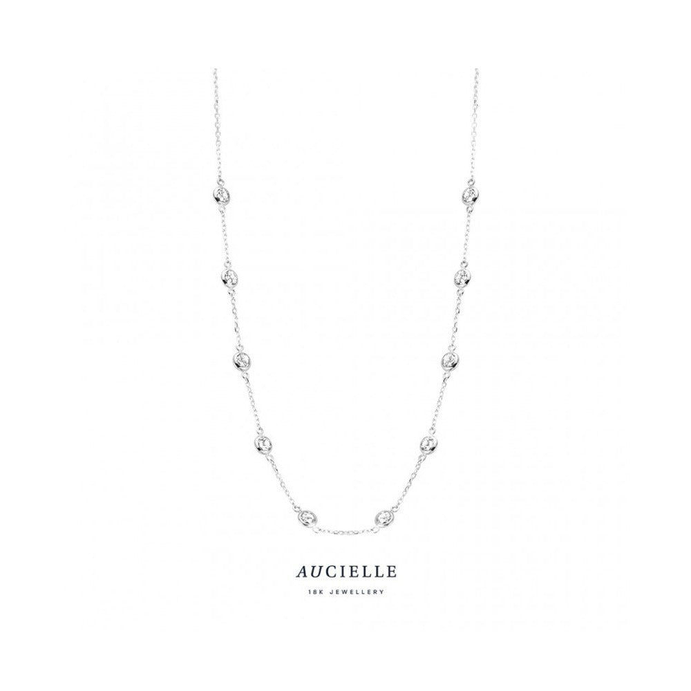 Aucielle – Collier – Or Blanc & Zirconium