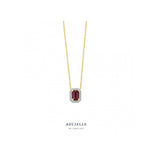 Aucielle – Collier – Or Jaune, rhodolite & diamants