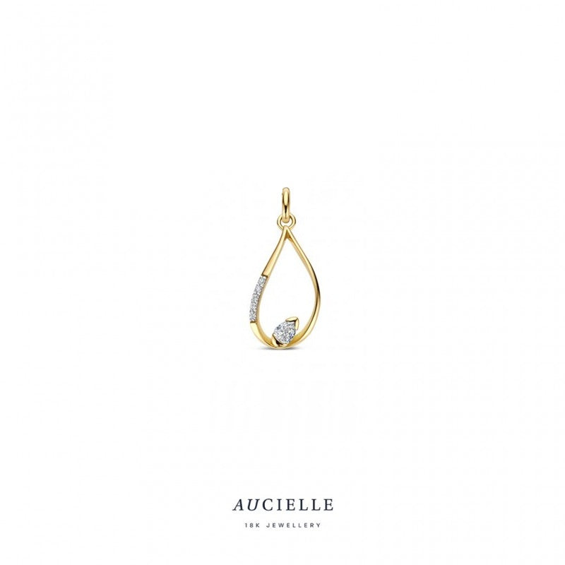Aucielle – Pendentif – Or jaune & zirconium