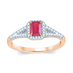 Aurum Adamas – Bague – Or rose, rubis & diamants