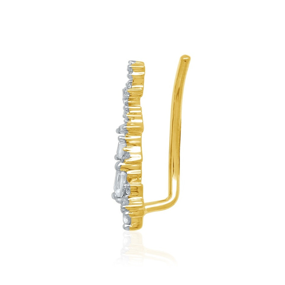 Aurum Adamas – Boucle d'oreille – Or jaune & diamants – vue 2