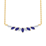 Aurum Adamas – Collier – Or jaune, saphirs & diamants