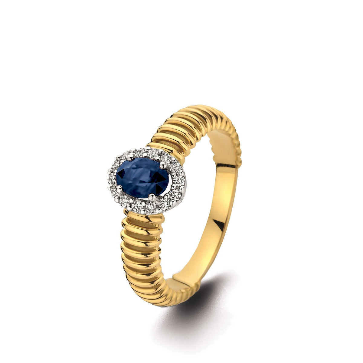 Beheyt – Bague – Or Bicolore, Saphir & Diamants