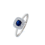 Beheyt – Bague – Or Blanc, Saphir & Diamants