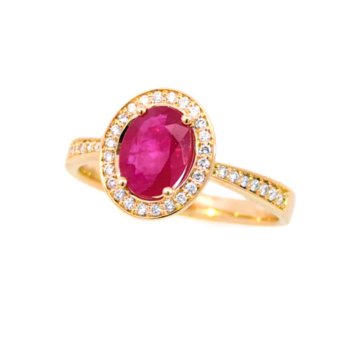 Beheyt – Bague – Or jaune, rubis & diamants
