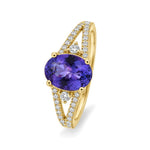 Beheyt – Bague – Or Jaune, Tanzanite & Diamants