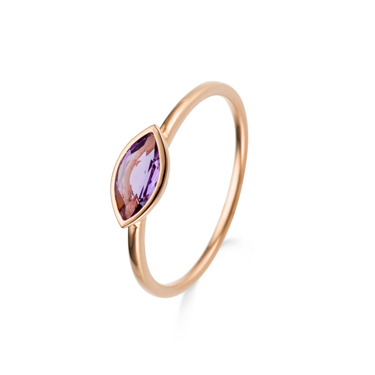Beheyt – Bague – Or Rose & Améthyste