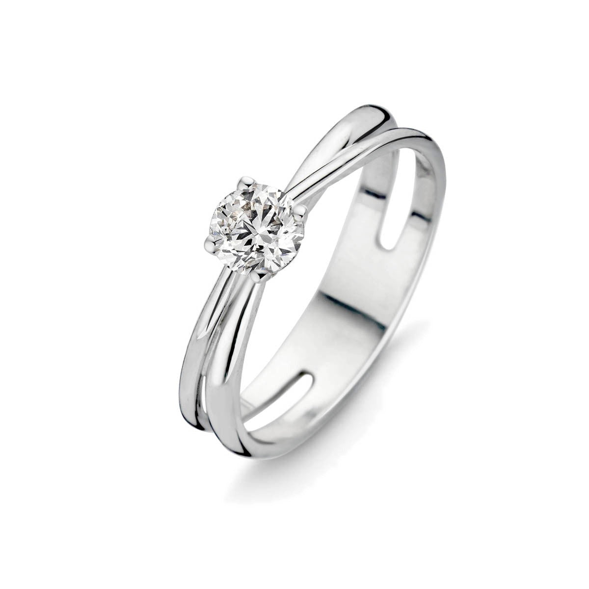Beheyt – Bague – Solitaire – Or Blanc & Diamant