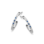 Beheyt – Boucles d'oreilles – Créoles – Or Blanc, Saphirs & Diamants