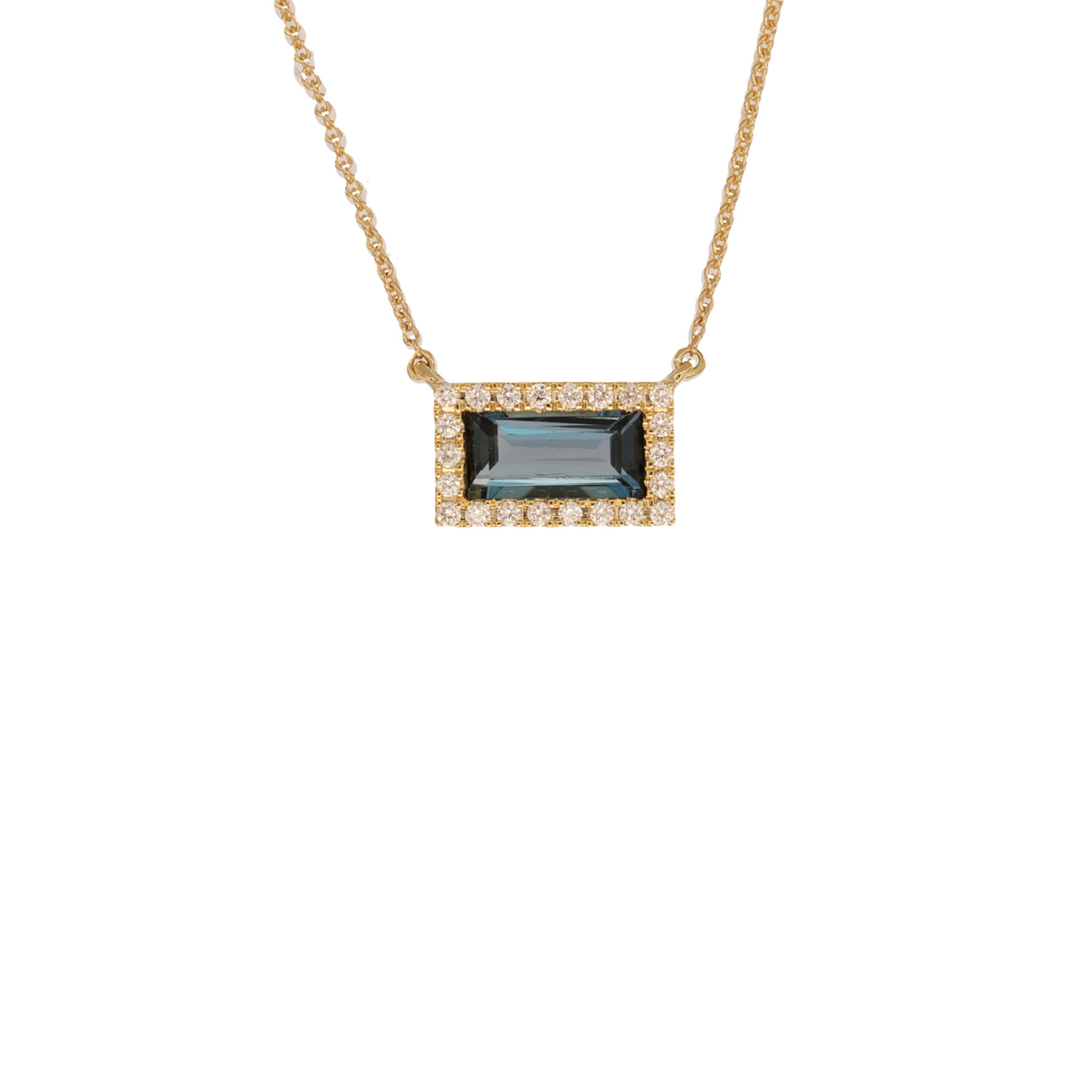 Beheyt – Collier – Or jaune, topaze London & diamants