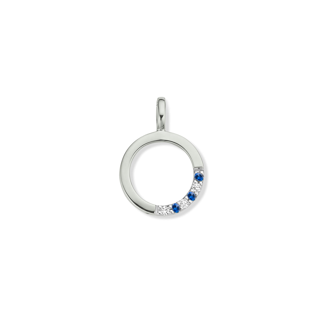 Beheyt – Pendentif – Or Blanc, Saphir & Diamants