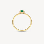 Blush – Bague – Zirconiums & Agate Verte – vue 3