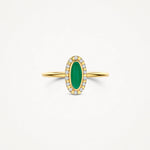 Blush – Bague – Zirconiums & Agate Verte – vue 4