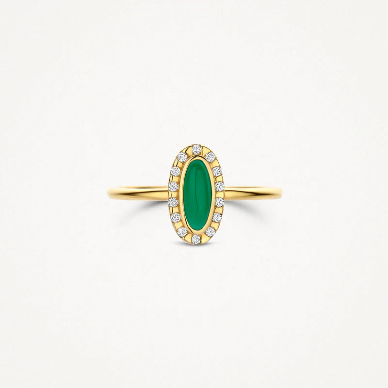 Blush – Bague – Zirconiums & Agate Verte – vue 4