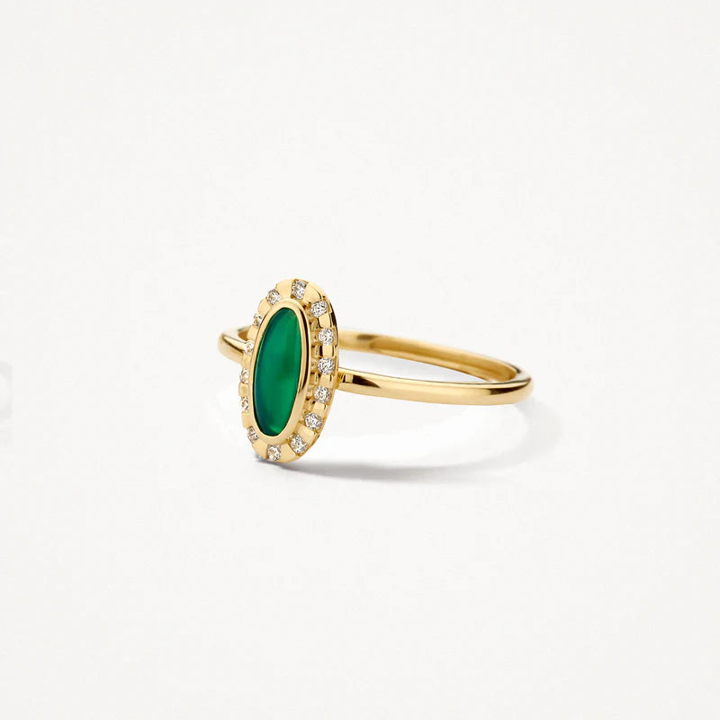 Blush – Bague – Zirconiums & Agate Verte – vue 5