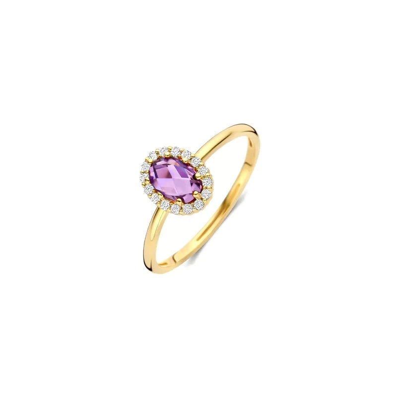 Blush – Bague – Zirconiums & améthyste