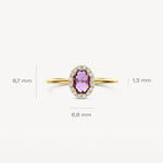 Blush – Bague – Zirconiums & améthyste – vue 2