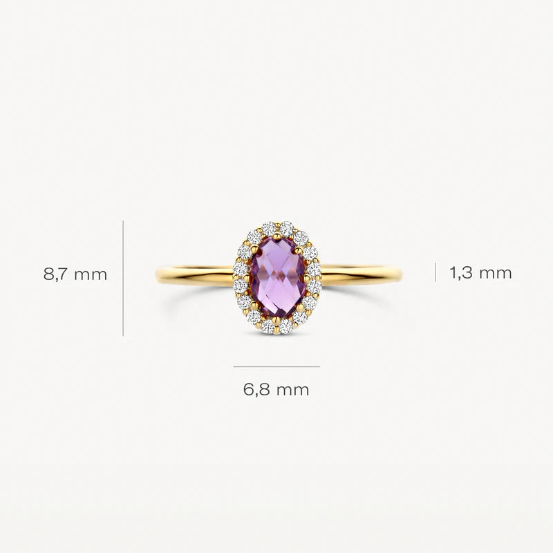 Blush – Bague – Zirconiums & améthyste – vue 2