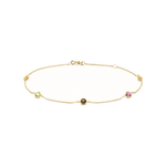Blush – Bracelet – Citrine, quartz fumé, rhodolite & péridot
