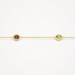 Blush – Bracelet – Citrine, quartz fumé, rhodolite & péridot – vue 2